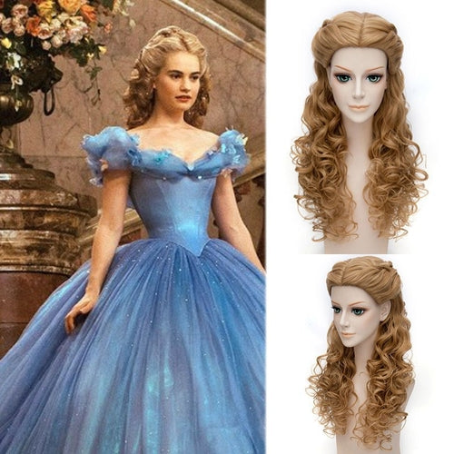 Anime 65cm Blonde Mix Wavy Long Central Part