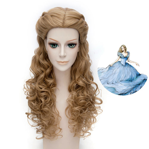Anime 65cm Blonde Mix Wavy Long Central Part
