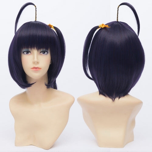 Anime Takanashi Rikka Mix Black Purple Short
