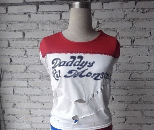 Suicide Squad Harley Quinn Anime Cosplay Costume