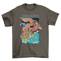 Fox and Fish Japanese Style T-shirt