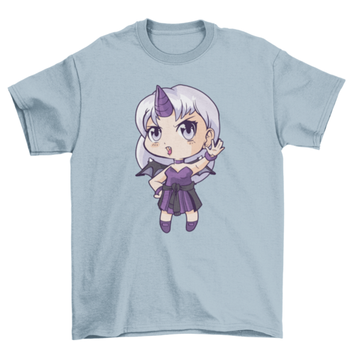 Anime demon chibi girl t-shirt