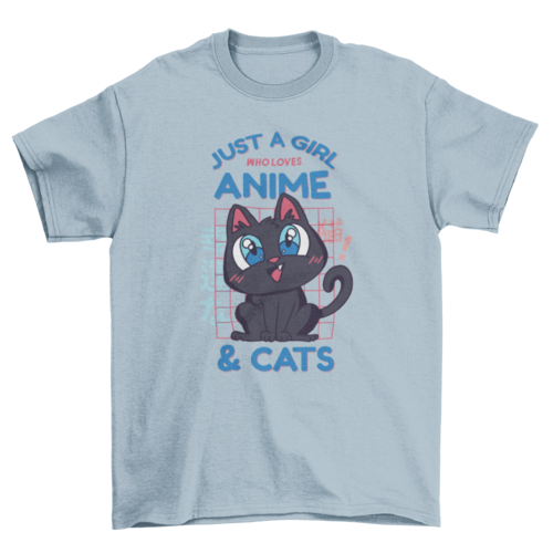 Anime cat love quote t-shirt