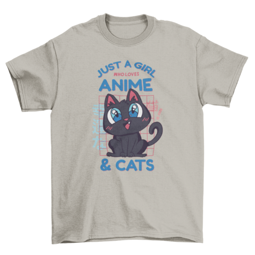 Anime cat love quote t-shirt